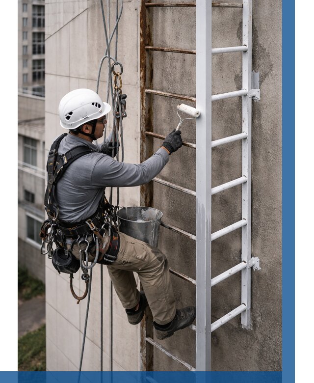 Покраска пожарных лестниц в Лобне от 4647 р. | ВЫСОТНИК-Лбн