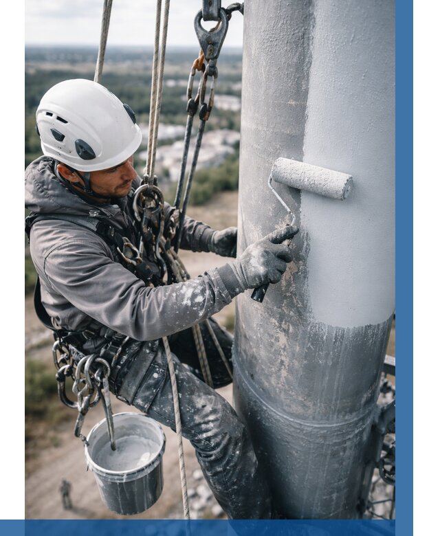 Покраска мачт связи под ключ в Лобне от 878 р. | ВЫСОТНИК-Лбн