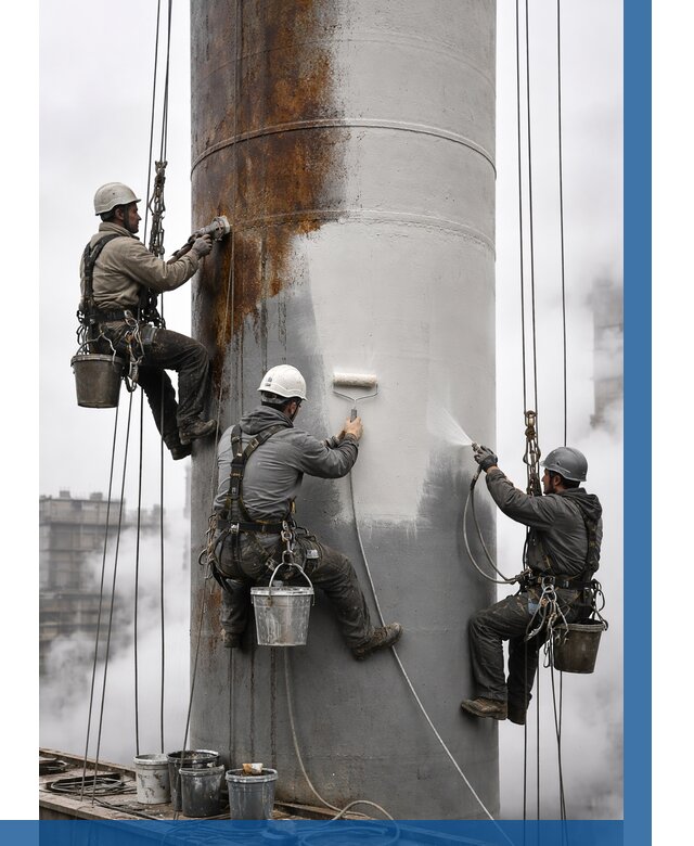 Покраска дымовых труб в Лобне от 8777 р. | ВЫСОТНИК-Лбн