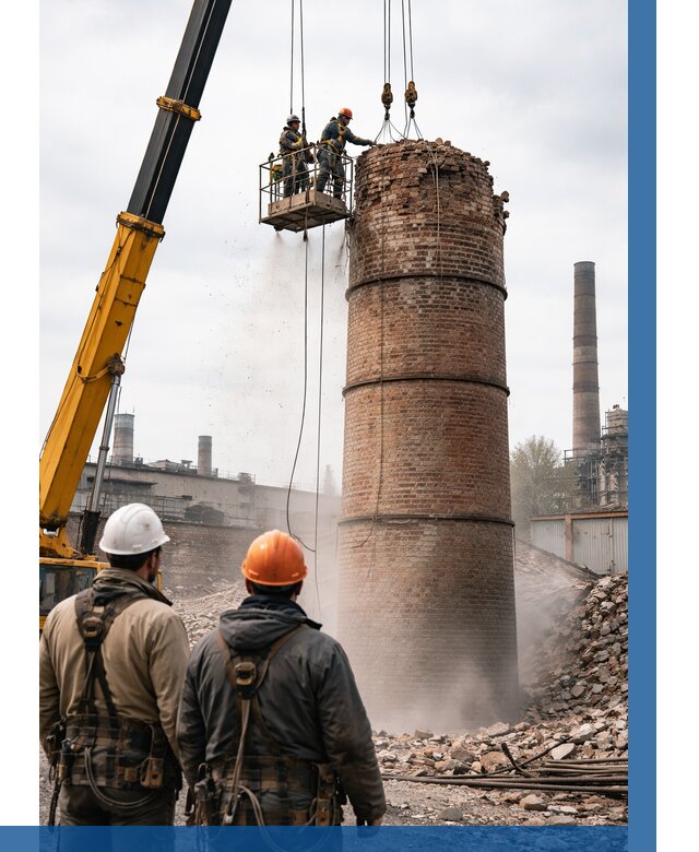 Демонтаж дымовой трубы в Лобне от 92934 р. | ВЫСОТНИК-Лбн, смета