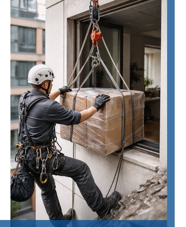 Подъем груза через окно в Лобне от 4647 р. | ВЫСОТНИК-Лбн