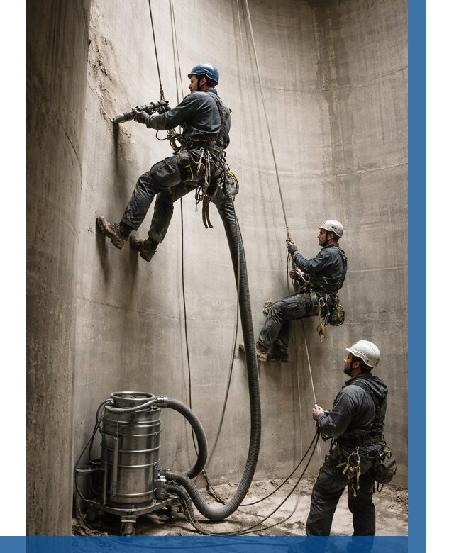 Зачистка силосов в Лобне от 4647 р. Договор и смета ВЫСОТНИК-Лбн