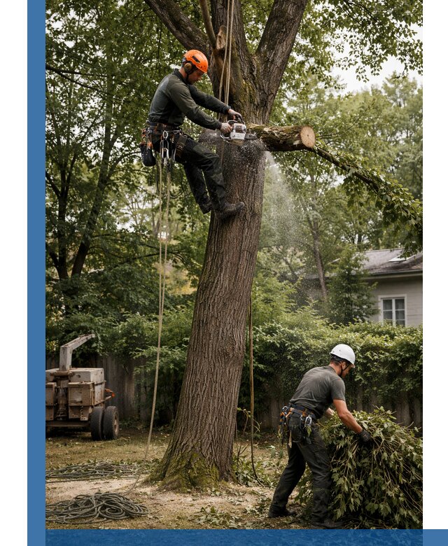 Кронирование деревьев в Лобне, безопасная высотная обрезка
