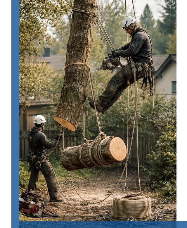 Валка деревьев частями в Лобне, безопасно и аккуратно