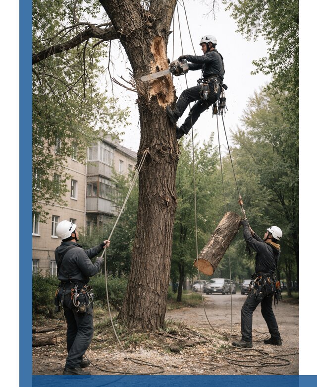 Срочное удаление аварийных деревьев в Лобне с гарантией безопасности