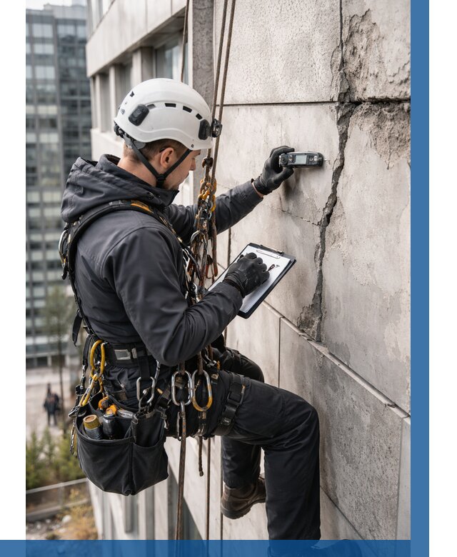 Обследование фасада альпинистами в Лобне от 124 р. | ВЫСОТНИК-Лбн