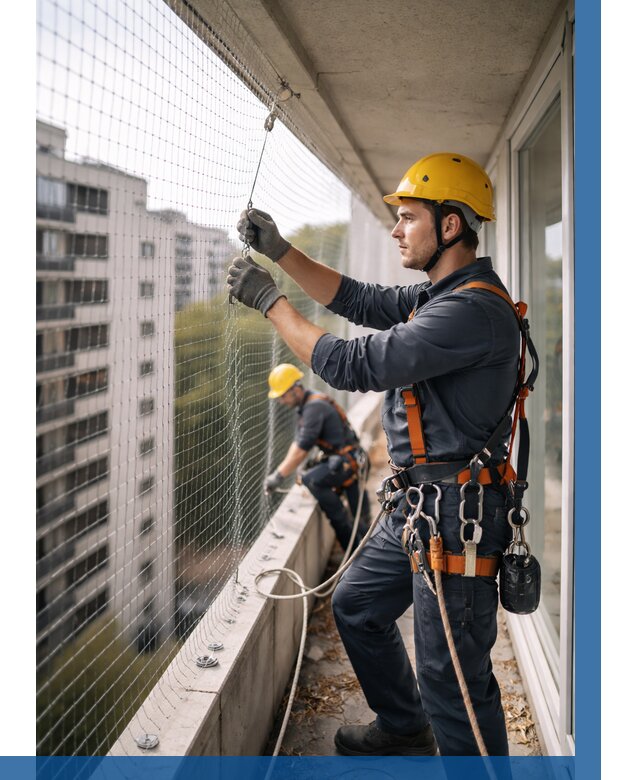 Монтаж сетки от птиц в Лобне от 4647 р. | ВЫСОТНИК-Лбн